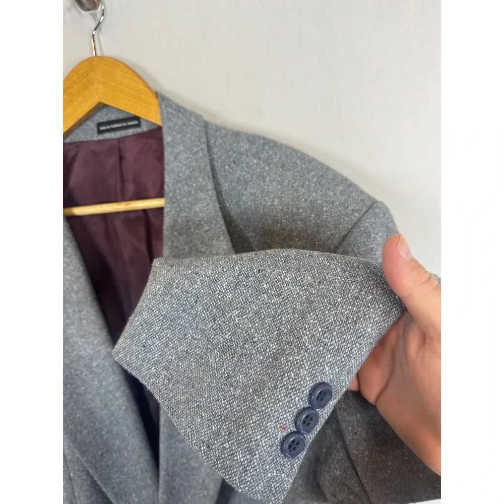 Magee Donegal Tweed Blazer Grey Wool Sport Coat 48LTall